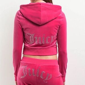 Juicy Couture Fuchsia Velour Hoodie